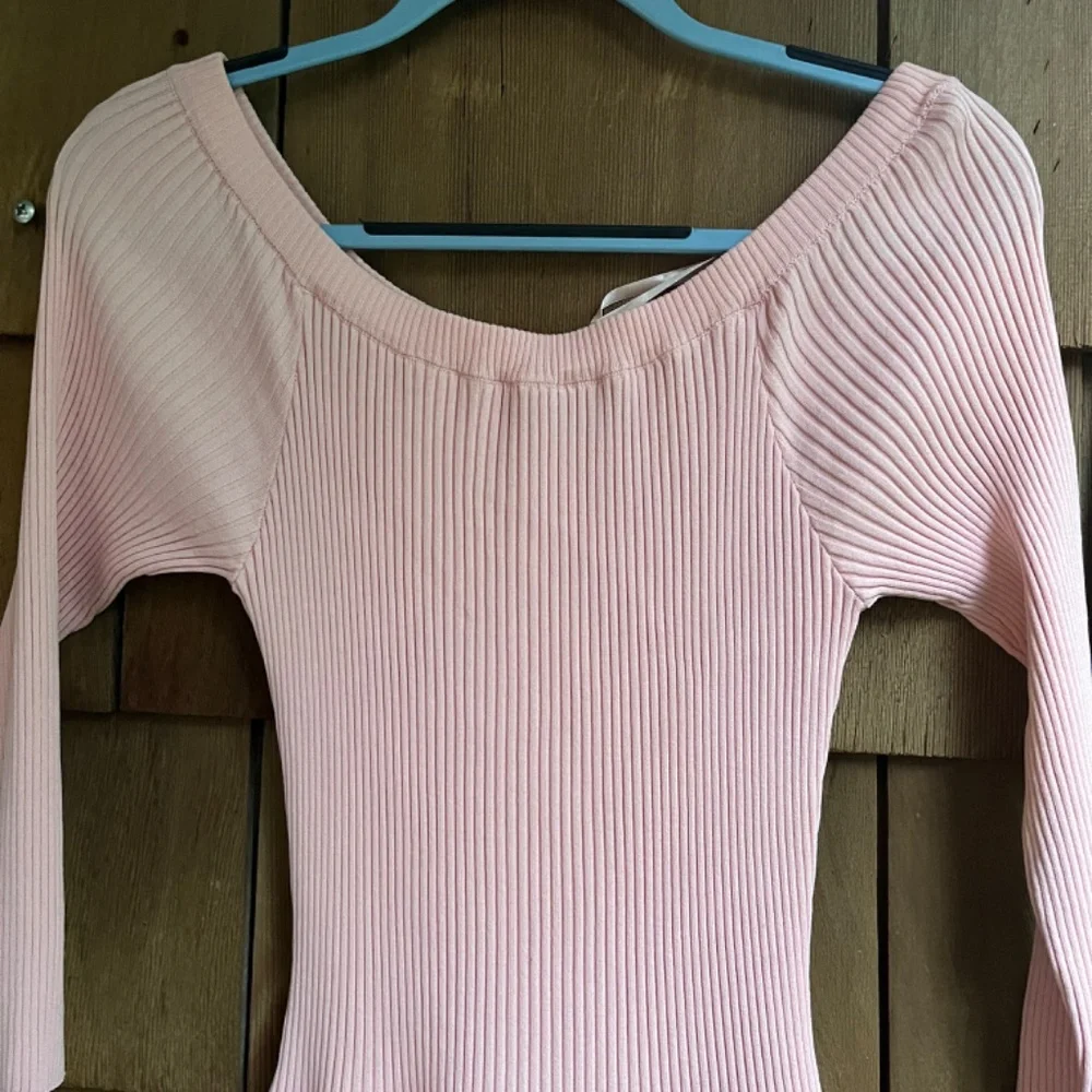 Bebe Off The Shoulder Ribbed Top Tiered Skirt Rose Dress Size L - Picture 8 of 12